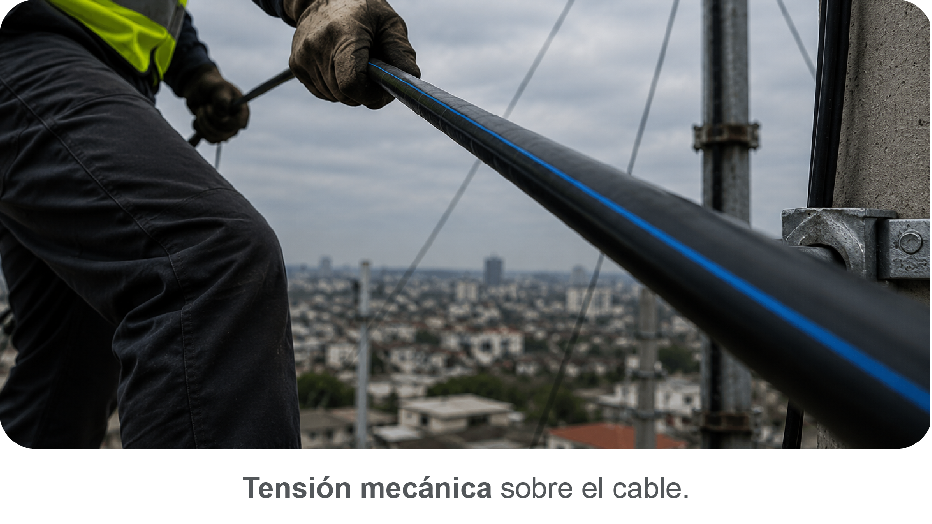 Tensión mecánica sobre el cable