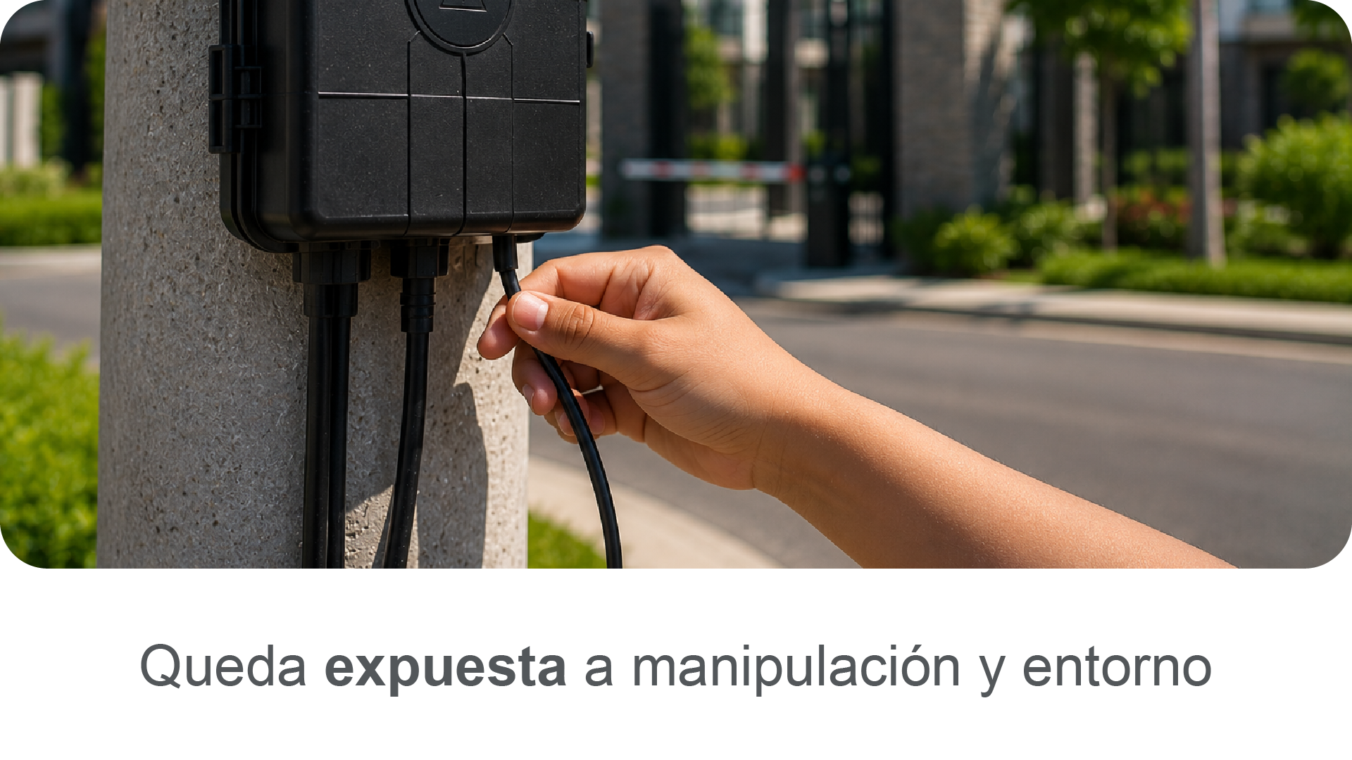 Queda expuesta a manipulación y entorno